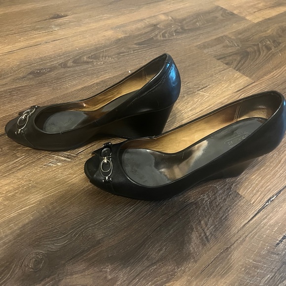 Coach Black Wedge Heels - Picture 2 of 6